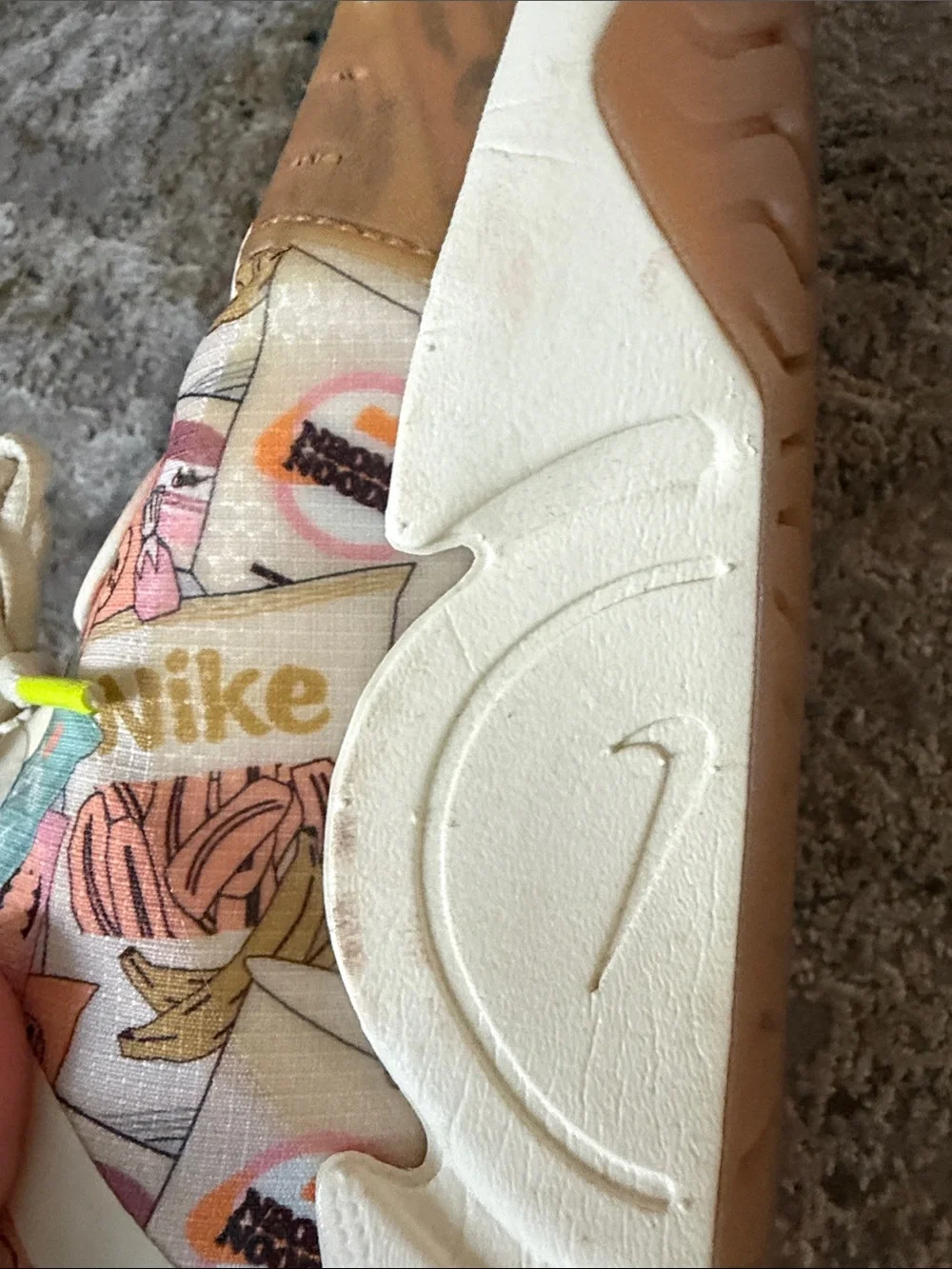 Nike Naomi Osaka Multicolor Graphic Sneakers with Neon Yellow Swoosh - Picture 6 of 6